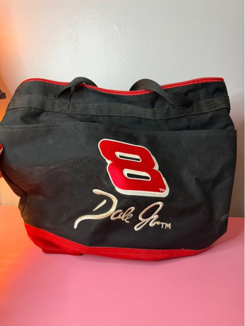 Dale Earnhardt Jr #8 nascar Black Red Tote Bag Racing Fan Carryall